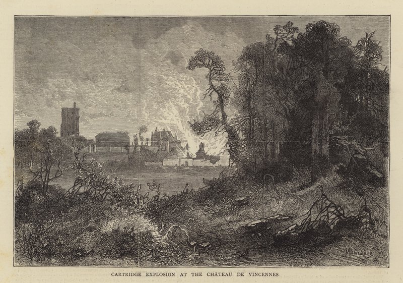 Explosão de cartucho no Chateau de Vincennes de Charles Auguste Loye