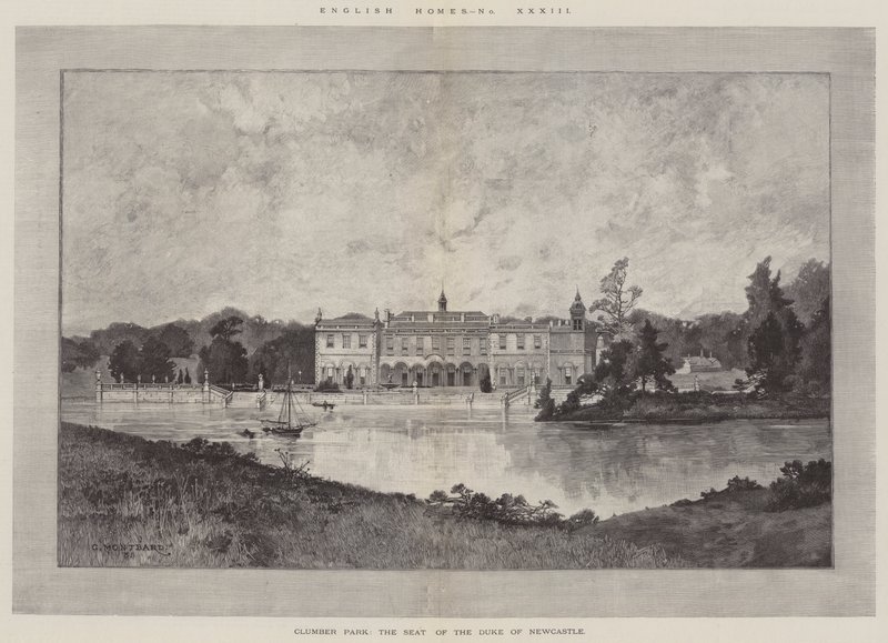 Clumber Park, a sede do duque de Newcastle de Charles Auguste Loye