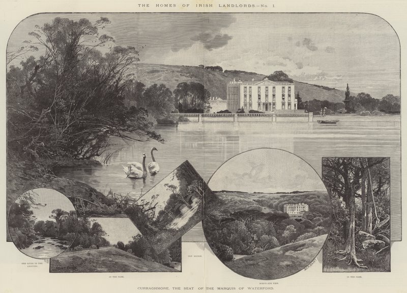 Curraghmore, o assento do marquês de Waterford de Charles Auguste Loye