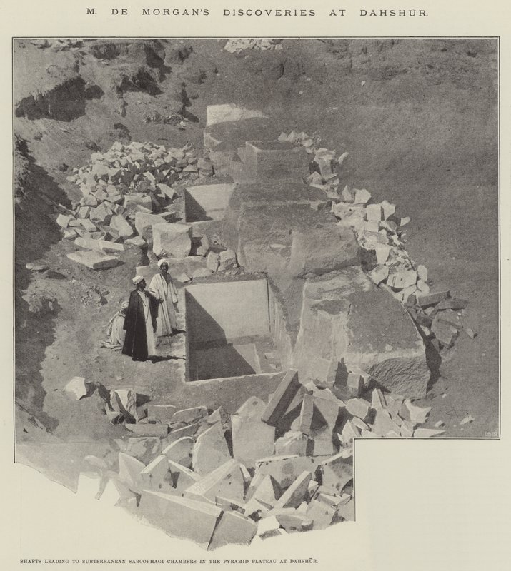 As descobertas de M de Morgan em Dahshur de Charles Auguste Loye