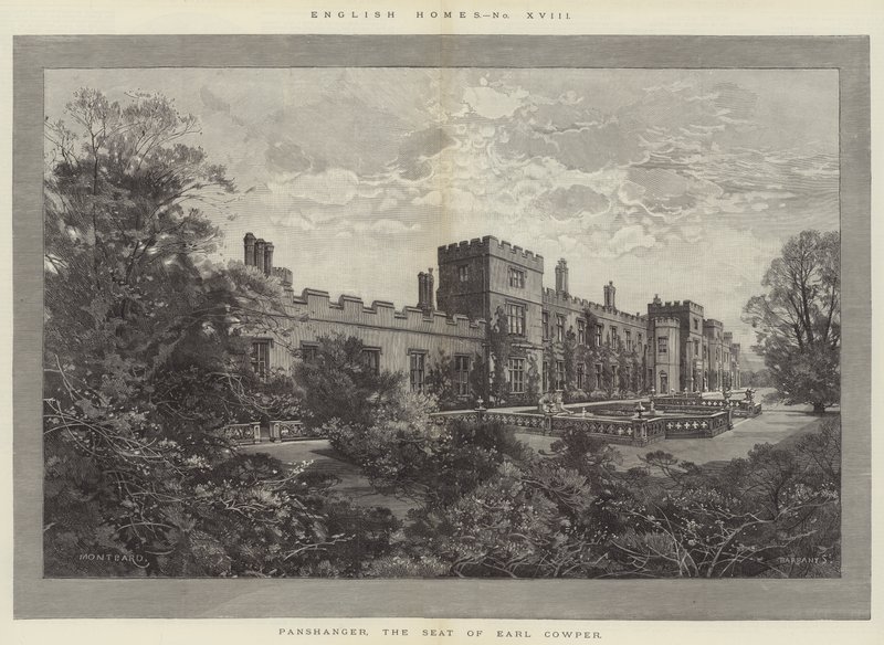 Panshanger, o assento de Earl Cowper de Charles Auguste Loye