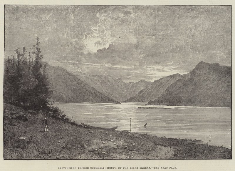 Esboços na Colúmbia Britânica, Foz do rio Skeena de Charles Auguste Loye