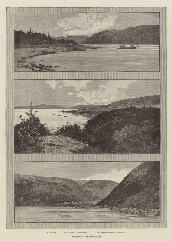 Esboços em Newfoundland de Charles Auguste Loye