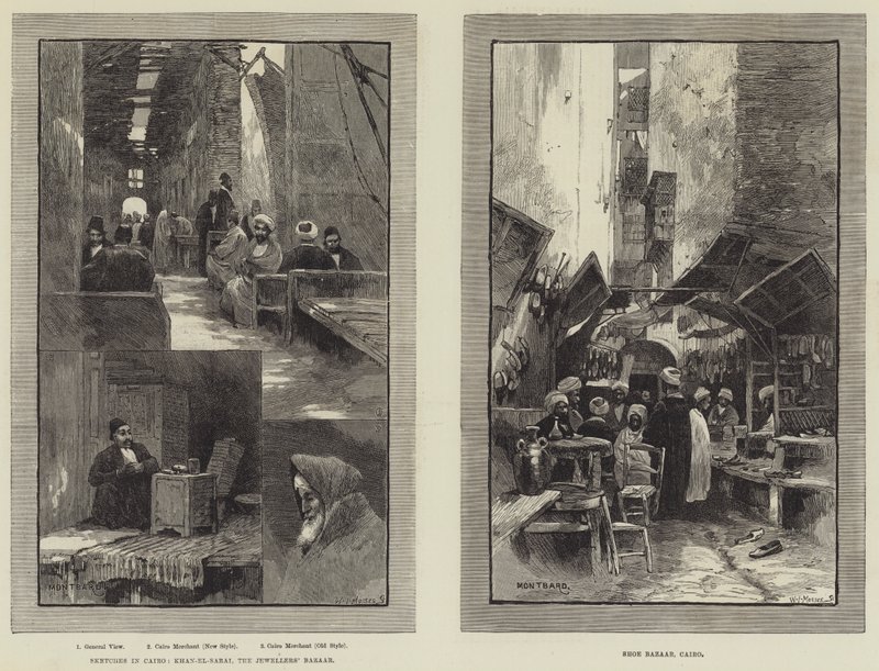 Esboços do Cairo de Charles Auguste Loye