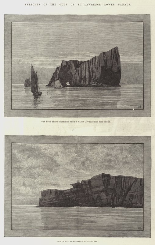 Esboços do Golfo de St Lawrence, Lower Canada de Charles Auguste Loye