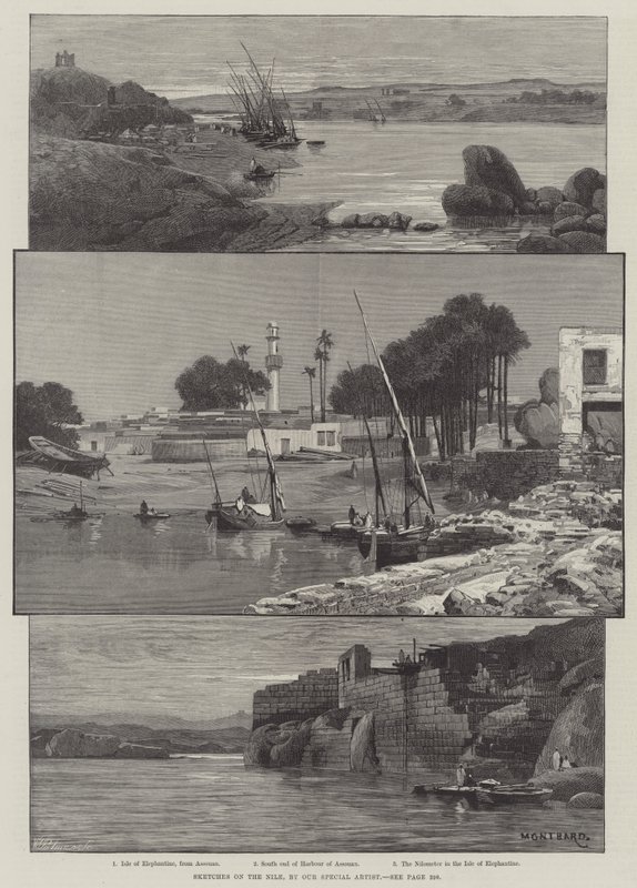 Esboços no Nilo de Charles Auguste Loye