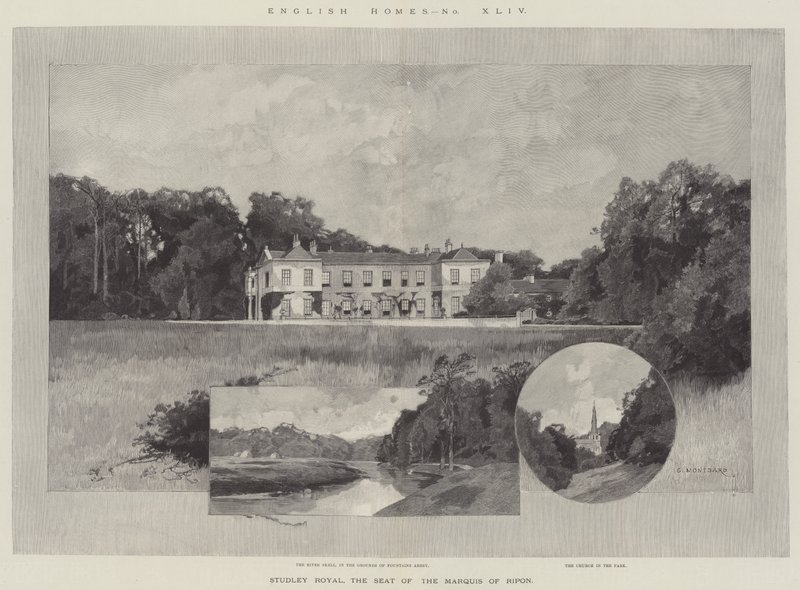 Studley Royal, a sede do Marquês de Ripon de Charles Auguste Loye