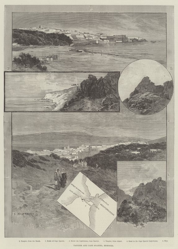 Tânger e Cabo Spartel, Marrocos de Charles Auguste Loye