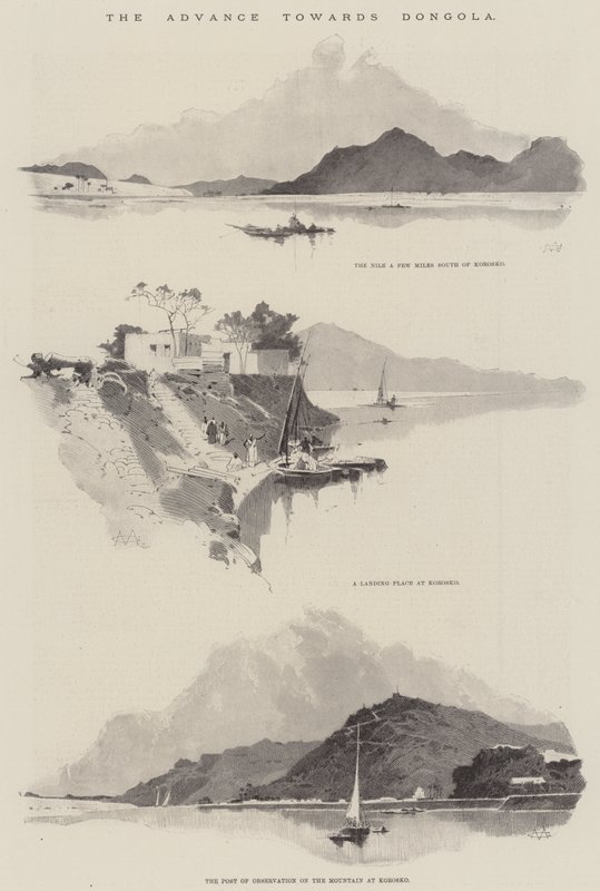O avanço em direção a Dongola de Charles Auguste Loye