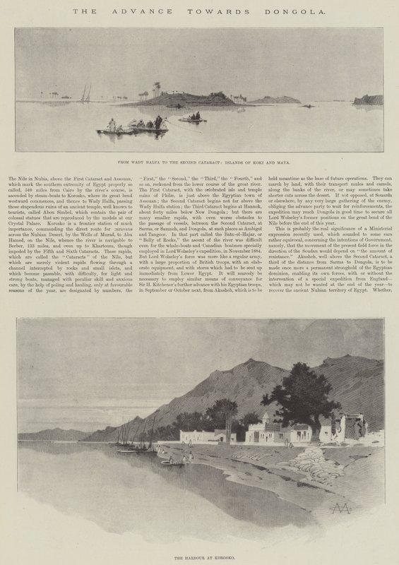 O avanço em direção a Dongola de Charles Auguste Loye