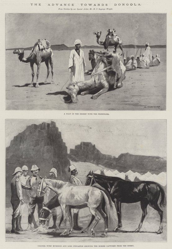 O avanço em direção a Dongola de Charles Auguste Loye