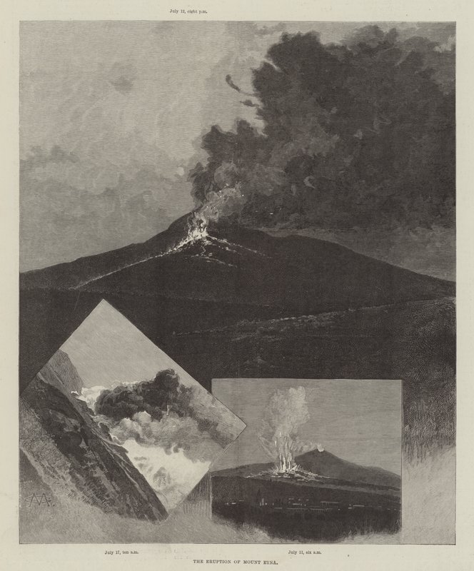 A erupção do Monte Etna de Charles Auguste Loye