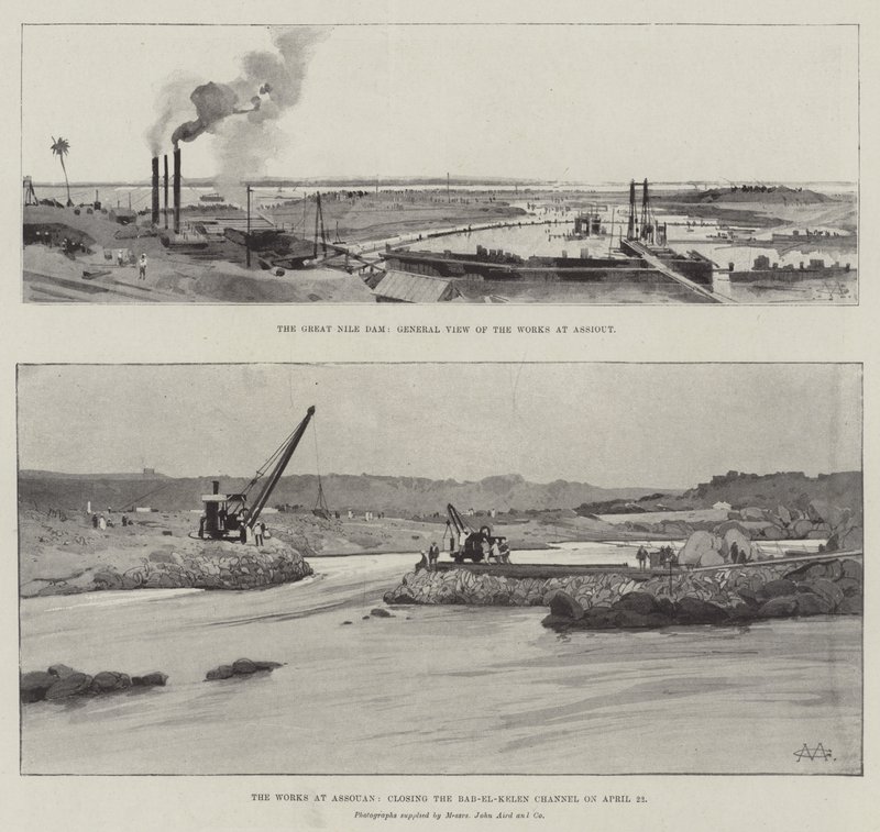 A Grande Barragem do Nilo de Charles Auguste Loye