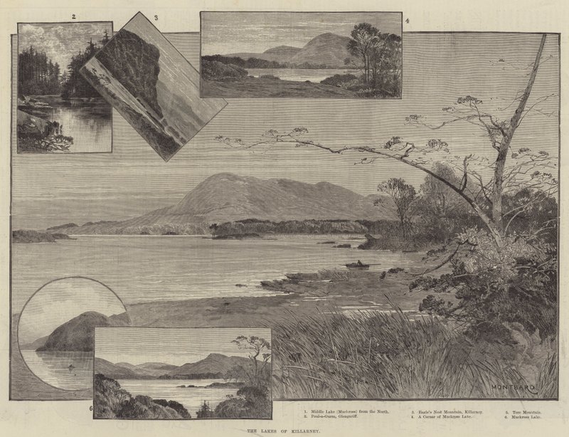 Os lagos de killarney de Charles Auguste Loye