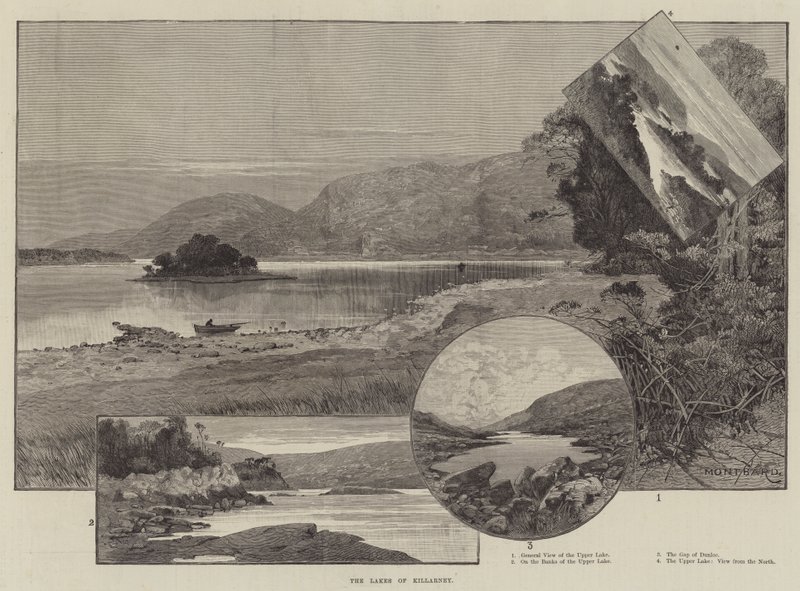 Os lagos de killarney de Charles Auguste Loye