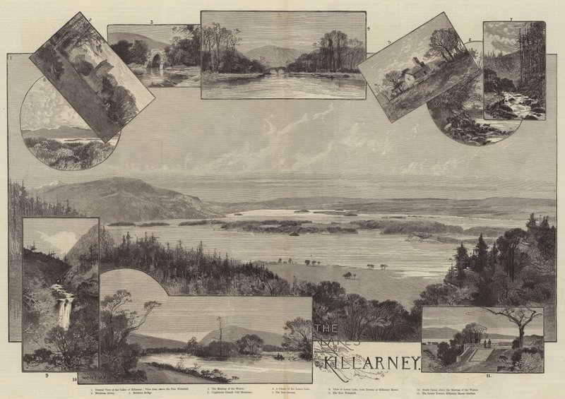 Os lagos de killarney de Charles Auguste Loye
