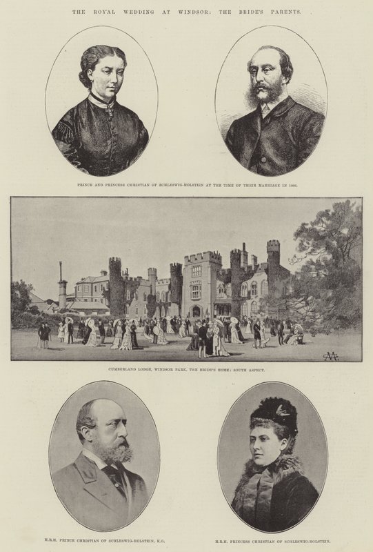 O casamento real em Windsor, os pais da noiva de Charles Auguste Loye