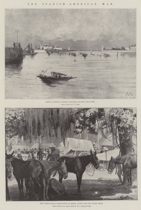 A guerra hispano-americana de Charles Auguste Loye