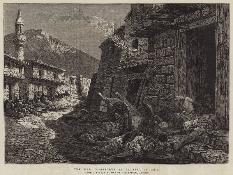 A guerra, massacres em Bayazid, na Ásia de Charles Auguste Loye