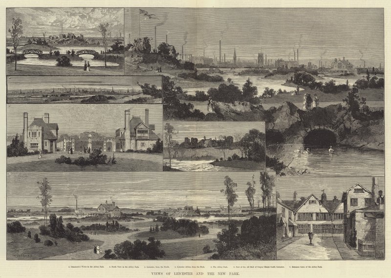 Vistas de Leicester e do New Park de Charles Auguste Loye