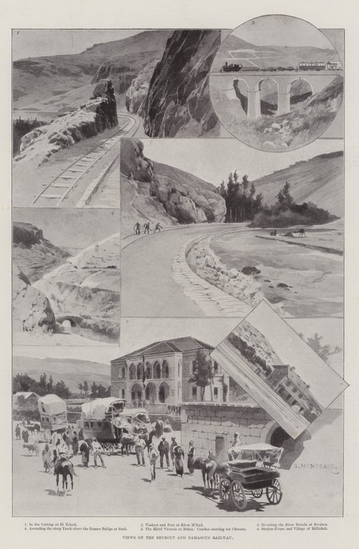 Vistas da Ferrovia de Beirute e Damasco de Charles Auguste Loye