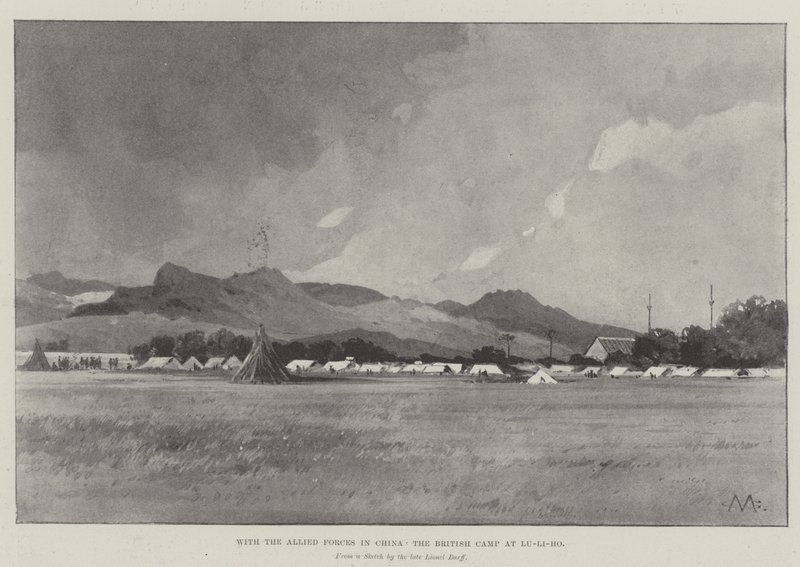 Com as Forças Aliadas na China, o Acampamento Britânico em Lu-Li-Ho de Charles Auguste Loye