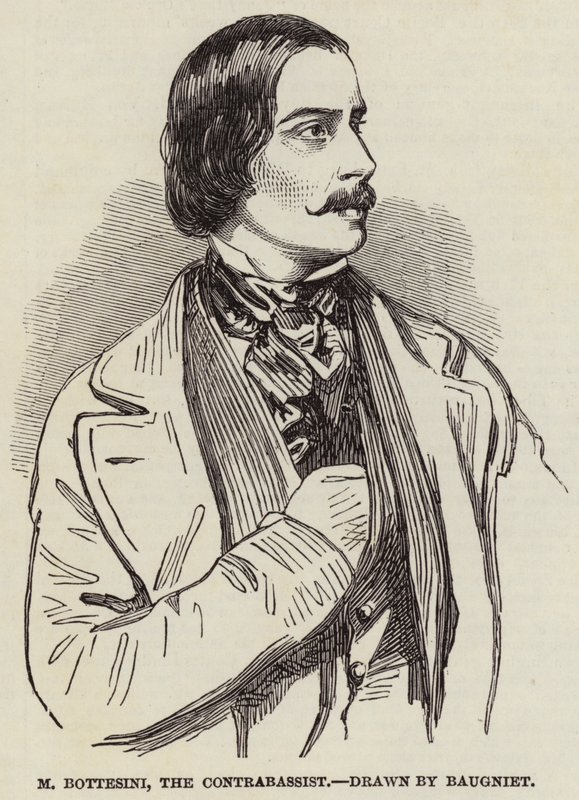 M Bottesini, o contrabassista de Charles Baugniet