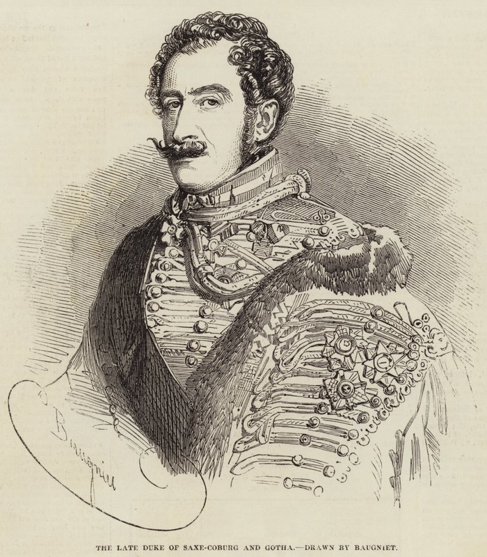 O Duque tardio de Saxe-Coburg e Gotha de Charles Baugniet