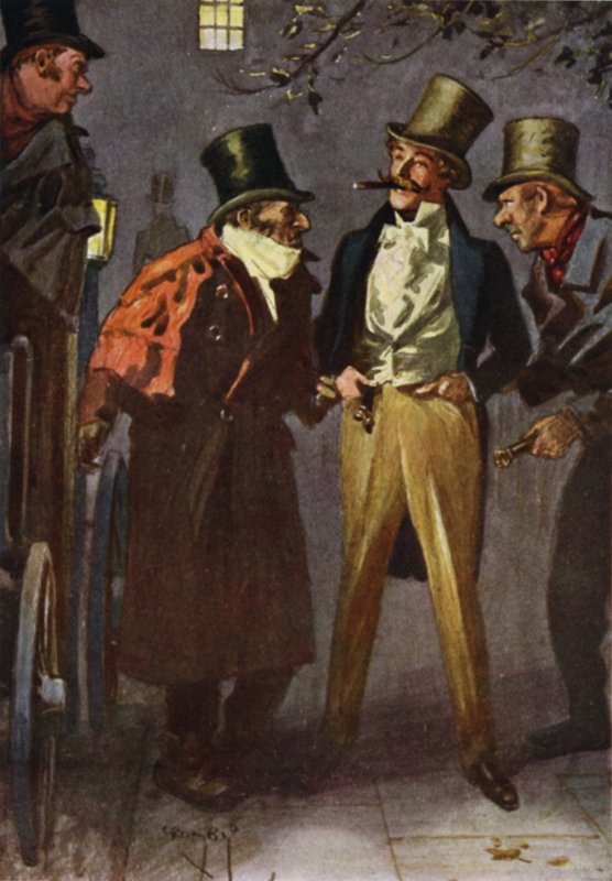 Rawdon Crawley nas mãos dos oficiais de diligências de Charles Crombie