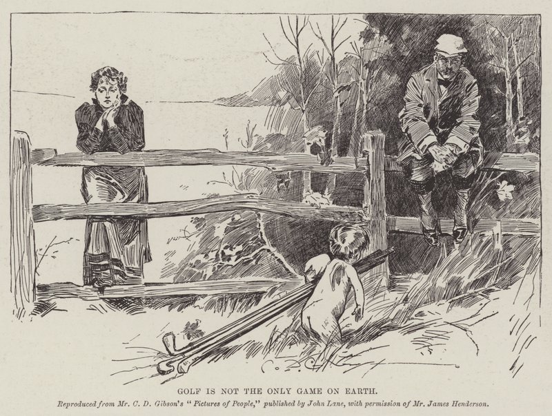 O golfe não é o único jogo na terra de Charles Dana Gibson