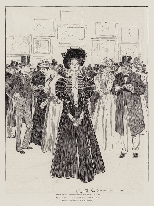 Skied, sua primeira foto de Charles Dana Gibson
