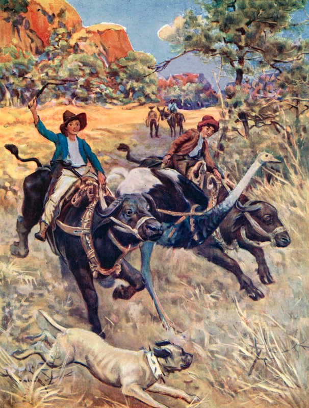 Ilustração para a família suíça Robinson de Charles Daniel Ward