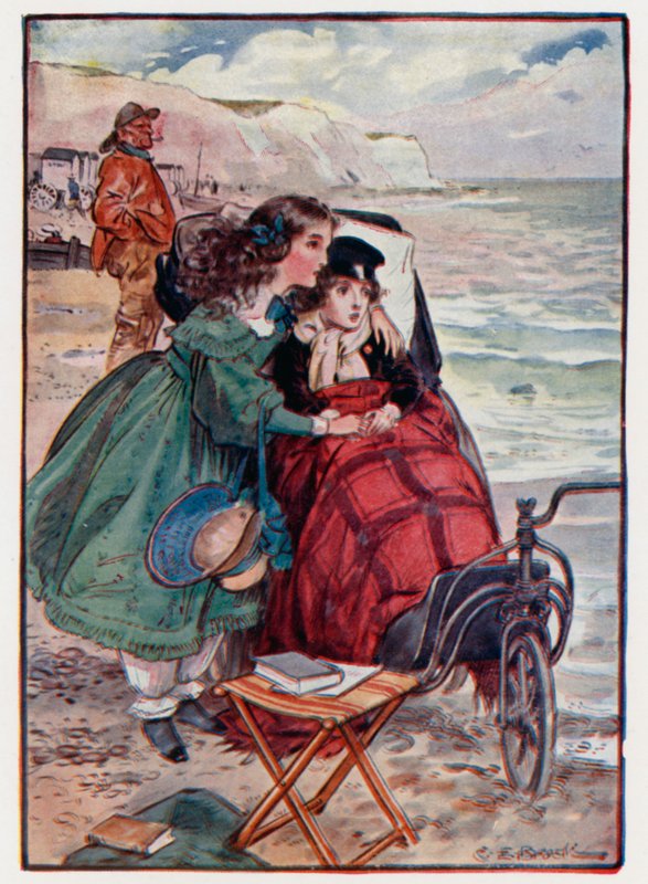 Paul e Florence Dombey da Dombey & Son de Charles Edmund after Brock
