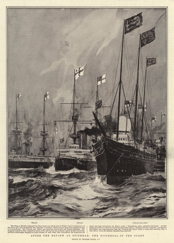Após a revisão em Spithead, a dispersão da frota de Charles Edward Dixon