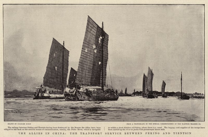 Os aliados na China, o serviço de transporte entre Pequim e Tientsin de Charles Edward Dixon