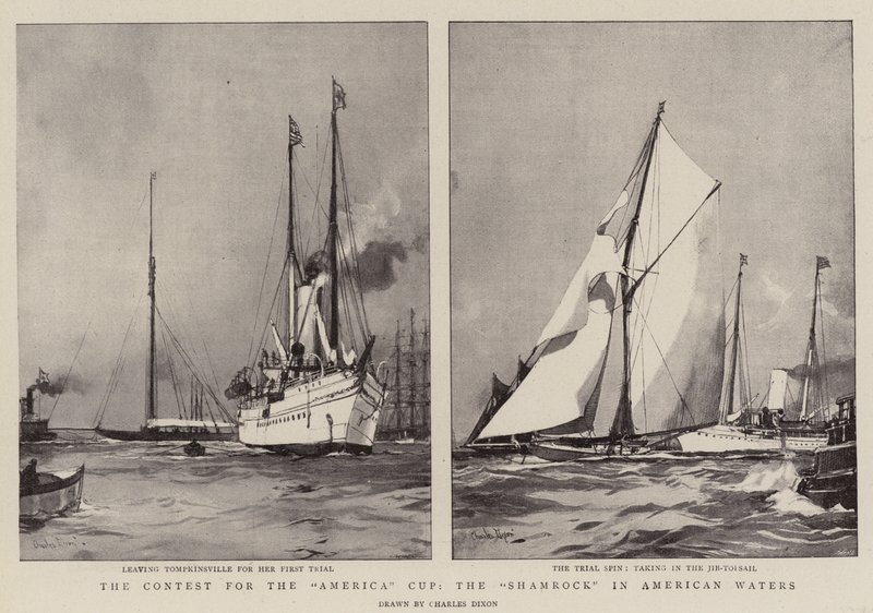 O Concurso para a America Cup, o Shamrock nas Águas Americanas de Charles Edward Dixon