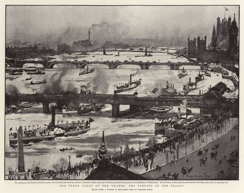 The Penny Fleet of the Thames, a abertura da temporada de Charles Edward Dixon