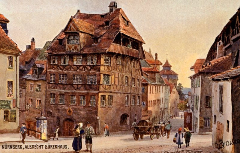 Nuremberg, casa de Albrecht Durer de Charles Edwin Flower