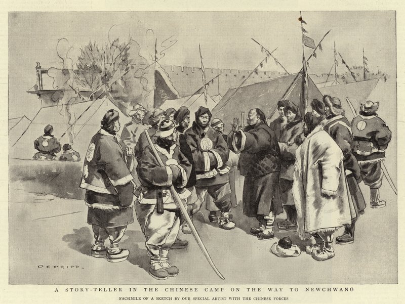Um narrador no acampamento chinês a caminho de Newchwang de Charles Edwin Fripp