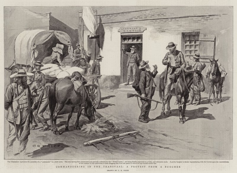 Comandando no Transvaal, um Protesto de um Burgher de Charles Edwin Fripp