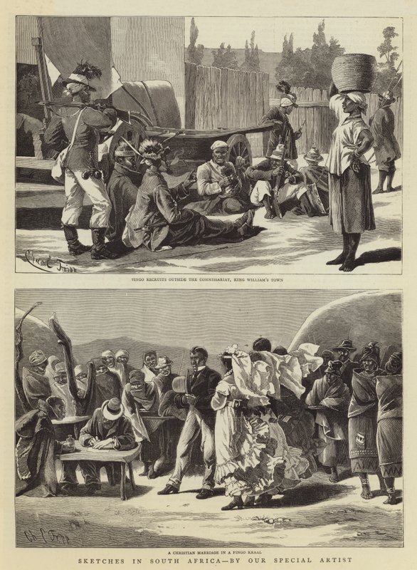 Esboços na África do Sul de Charles Edwin Fripp