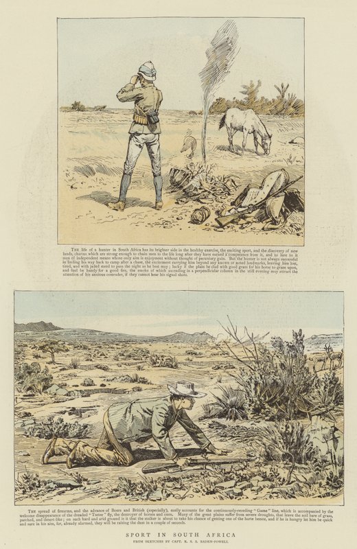 Esporte na África do Sul (cromolitro) de Charles Edwin Fripp