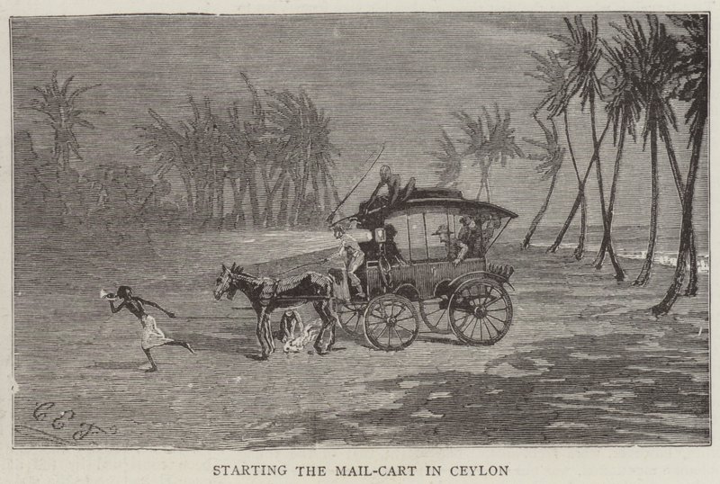 Iniciando o Mail-Cart no Ceilão de Charles Edwin Fripp
