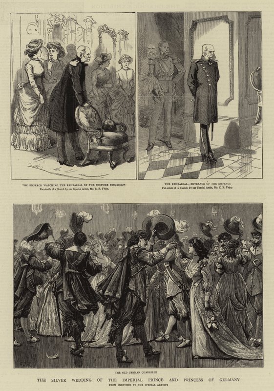 O casamento de prata do príncipe imperial e princesa da Alemanha de Charles Edwin Fripp