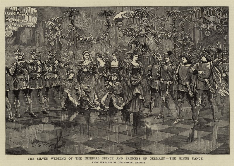 O Casamento de Prata do Príncipe Imperial e Princesa da Alemanha, a Minne Dance de Charles Edwin Fripp