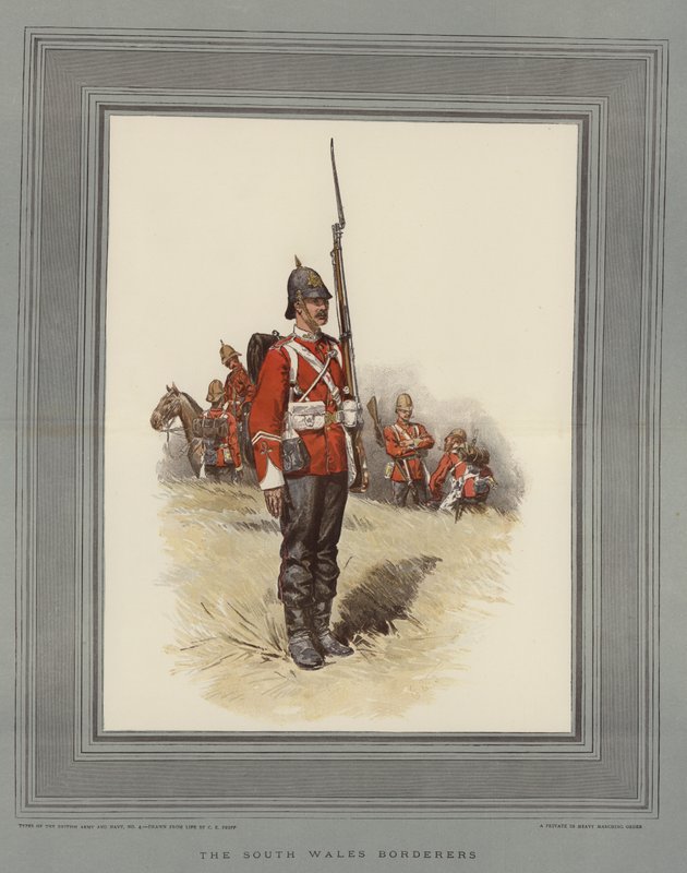 Fronteiras do sul de Gales (cromolitho) de Charles Edwin Fripp