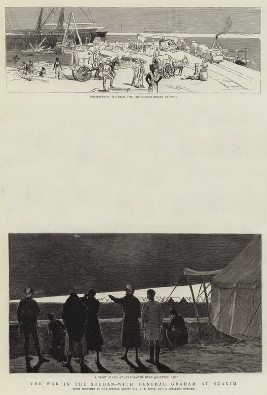 A guerra no Sudão, com o general Graham em Suakim de Charles Edwin Fripp