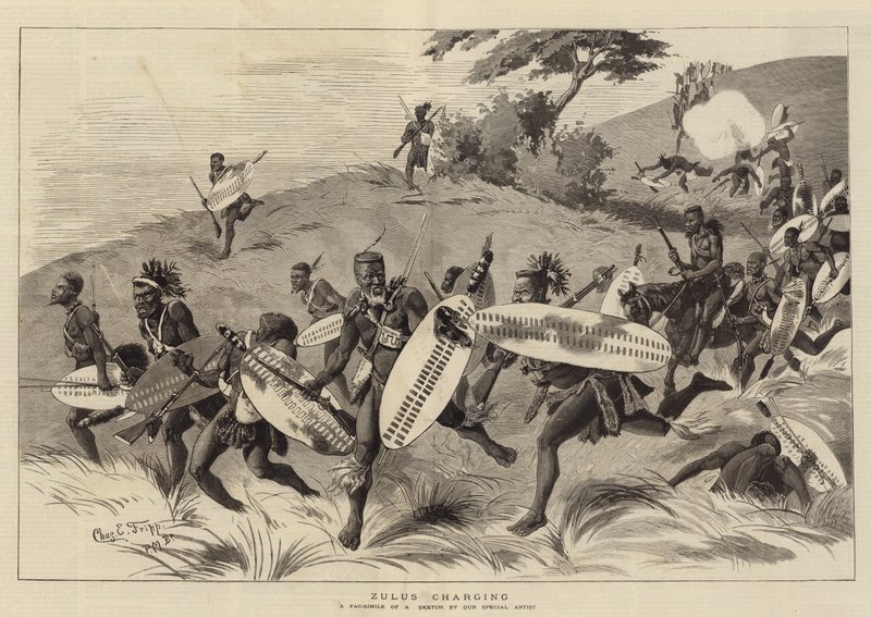 Carregamento Zulus de Charles Edwin Fripp