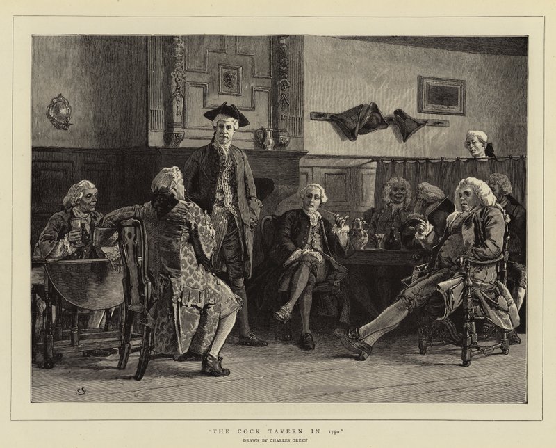 A taberna do galo em 1750 de Charles Green