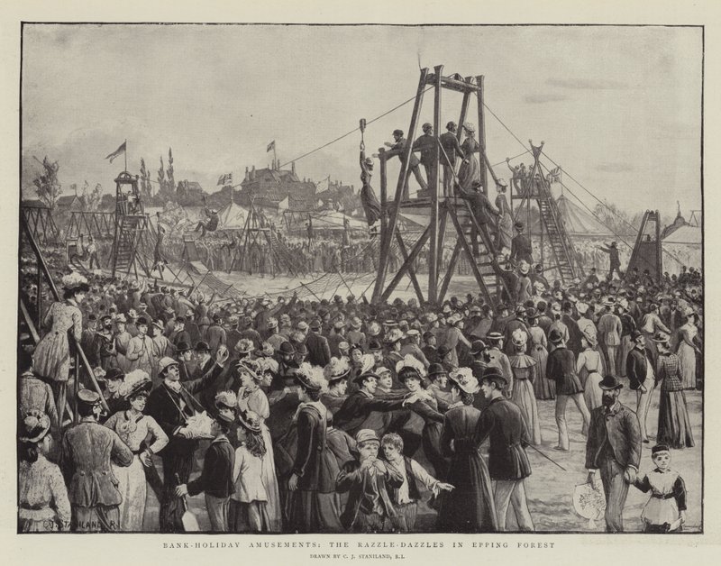 Diversões entre feriados e festas, o Razzle-Dazzles na Floresta de Epping de Charles J. Staniland
